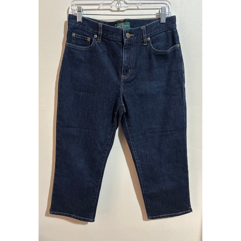 LRL Lauren Jeans Co Ralph Lauren Dark Wash Cropped‎ Denim Jeans Women's Size 6